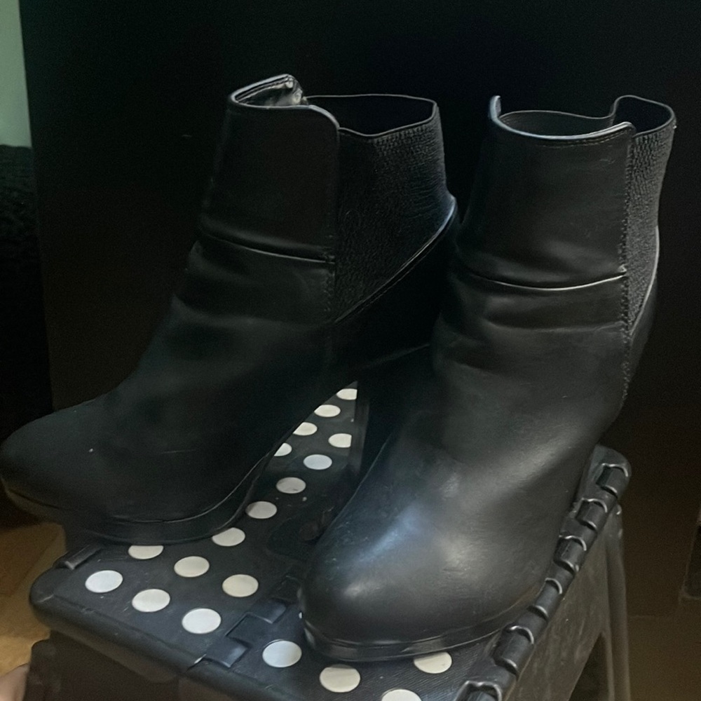 Black Chunky Platform Booties